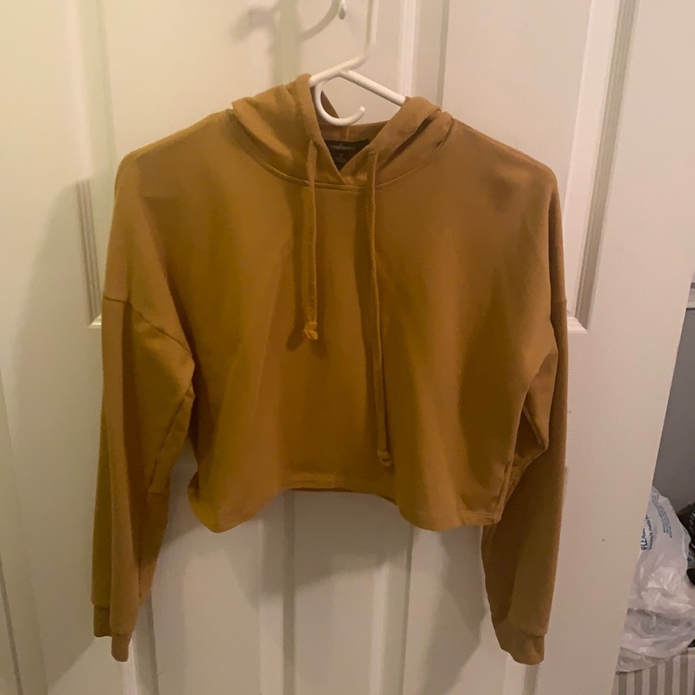Cropped mustard hoodie
